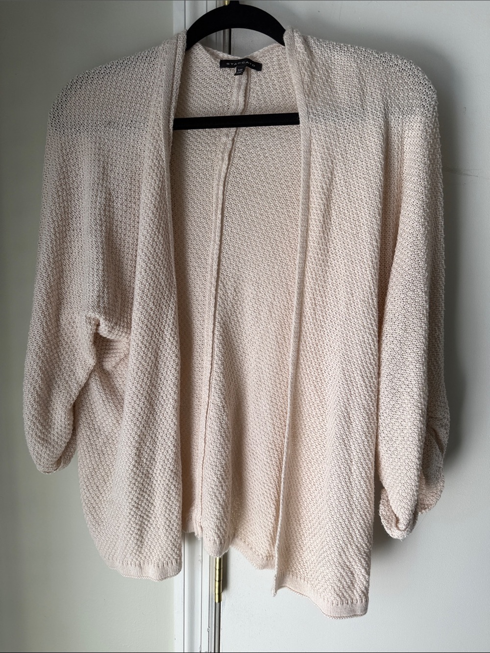 Staccato Cream Open-Front Knit Cardigan